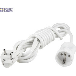 Accessories White Earthed Extention Cable 5 meter