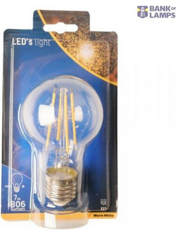 LED Filament Bulb - Classic A60 E27 7W 806lm 2700K Clear 320