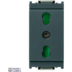 2P+E 16A P17/11 outlet grey