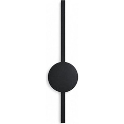 VenCore Axion Black 6093-20094 - Μοντέρνο Επιτοίχιο Φωτιστικό Απλίκα LED 12W Μαύρο Αλουμίνιο με Ρυθμιζόμενο CCT Λευκό - Ημέρας