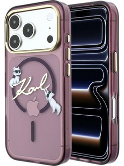 Karl Lagerfeld IML Choupette & Script Logo MagSafe Θήκη iPhone 18 Pro Max / 17 Pro Max Burgundy KLHMP18X5HKSCAR