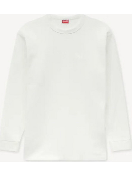 KENZO off white 'KENZO Double K' embroidered μακρυμάνικο T-shirt