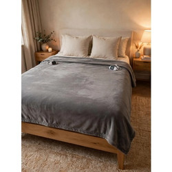 Ηλεκτρική Κουβέρτα Υπέρδιπλη 180x200cm 140Wx2 TKSH-3 Γκρι