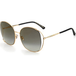 Jimmy Choo Tinka/G/SK 000/FQ Γυναικεία Γυαλιά Ηλίου Στρογγυλά Μεταλλικά Χρυσά με Καφέ Degradee Φακό