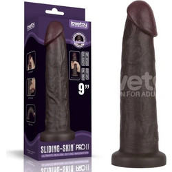 Lovetoy Sliding-Skin PRO II Ρεαλιστικό Dildo 22.7cm Μαύρο