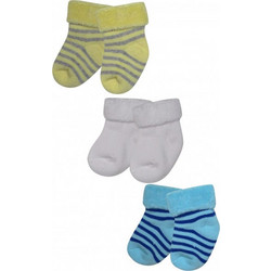 Pretty Baby 3Pack Κάλτσες Βρεφικές Πετσετέ - 0078-PRETTY BABY