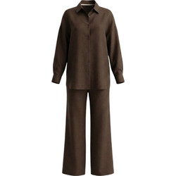 ZIA Σετ loungewear με πουκάμισο και παντελόνα ΚΑΦΕ