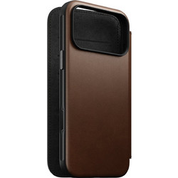 Nomad Modern Leather Folio Θήκη Πορτοφόλι Brown (iPhone 18 Pro Max / 17 Pro Max)