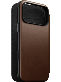 Nomad Modern Leather Folio Θήκη Πορτοφόλι Brown (iPhone 18 Pro Max / 17 Pro Max)