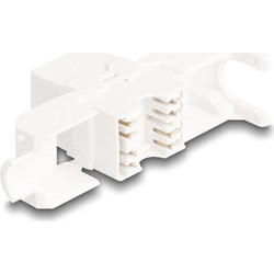 DELOCK Keystone module 86051, RJ45 σε LSA, Cat.6A UTP, λευκό, 4τμχ
