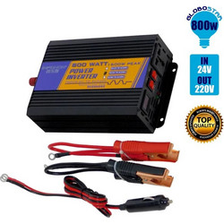 GLOBOSTAR Inverter Τροποποιημένου Ημίτονου 24 Volt DC σε 220 Volt AC 800 Watt