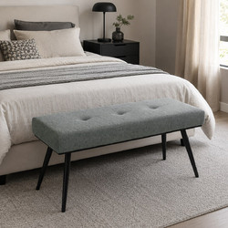 Ταμπουρέ (100x40x46) Spitishop Florenville Grey