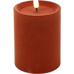 Χριστουγεννιάτικο Κερί Led 013.839991 7,5x10cm Brown