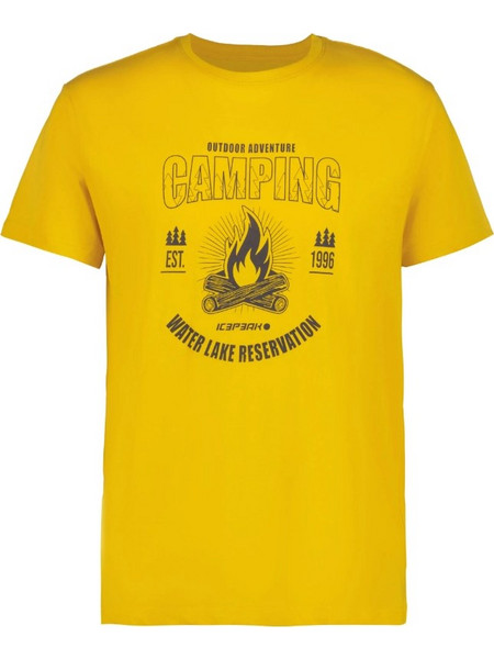 Icepeak Tee Mocbach - Ανδρική Μπλούζα T-Shirt Yellow 100% Cotton, Χρώμα: Yellow