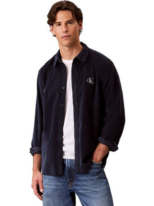 Calvin Klein Ls Corduroy Easy Ανδρικό Πουκάμισο Κοτλέ Μακρυμάνικο Dark Sapphire LV04RH114G-CEF