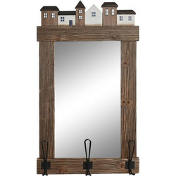 Τοίχο καθρέφτη DKD Home Decor Καφέ Παλαιωμένο φινίρισμα 40 x 9 x 68 cm