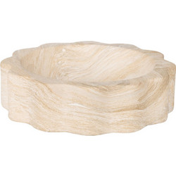 Estia Διακοσμητικός Δίσκος Clayra Κεραμικός 26,5x7 εκ. I Ivory