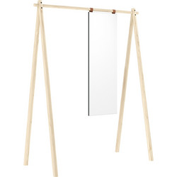 HONGI Κρεμάστρα με Καθρέφτη - Karup - 101 Clear Lacquered Pine