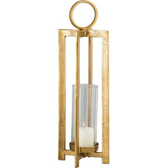 Beacon Light Φαναρι 20x20x66cm Αλουμινιο Χρυσο Γυαλι - Liberta