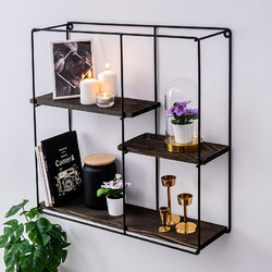 Wall Shelf Lilac Black, Walnut
