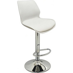 BAR49 WHITE PU/PVC(Σ2)ΣKAMΠO ΜΕ ΑΜΟΡΤΙΣΕΡ 39X45X102εκ