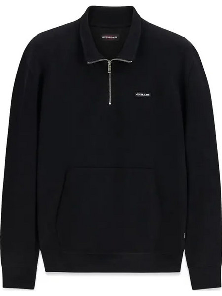 Μπλούζα Zip 1/4 Guess M6BQ04-K5405-JBLK Μαύρο Guess Μαύρο