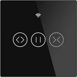 WIFI ΔΙΑΚΟΠΤΗΣ ΚΟΥΡΤΙΝΑΣ 1g ΜΑΥΡΟ N+L 86*86mm