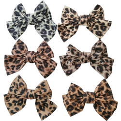 Κλιπ μαλλιών φιόγκος με μπαρέτα animal print