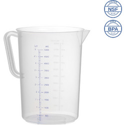 TEMNO Κανάτα Δοσομετρητής Μεζούρας PP 5000ml με Διαγράμμιση