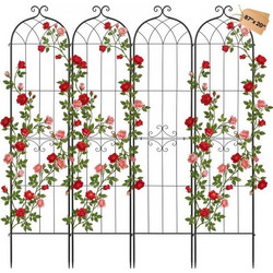 VEVOR Πλέγμα Αναρρίχησης Κήπου, 220 x 52.5 cm Πλέγμα για Τριανταφυλλιές, 4 Πακέτα Πλέγματα Κήπου για Λουλούδια και Τριανταφυλλιές με Φινίρισμα Ηλεκτροστατικής Βαφής & Βολικό Σχεδιασμό Κλειδώματος, Στη
