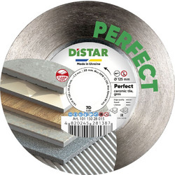 DISTAR PERFECT, ΔΙΑΜΑΝΤΟΔΙΣΚΟΣ ΚΟΠΗΣ ΠΟΡΣΕΛΑΝΗΣ Φ125x1,5mm