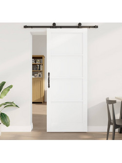vidaXL Πόρτα Εσωτερική Συρόμενη Ξύλινη Λευκή 83x211cm 3450078