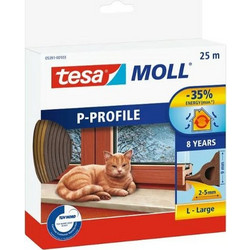 tesa INSULATION Στεγανωτική ταινία από καουτσούκ P-προφίλ L 25 m x 9 mm Καφέ