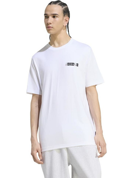 Adidas NOVELTY CARDS GRAPHIC T-SHIRT Ανδρικό Κοντομάνικο (KC7129) White