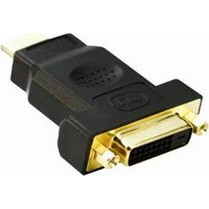 Adapter HDMI Male to DVI-D 24+1 Female Gold Q-Tech (ADAPTORHDMIDVI) Q-102