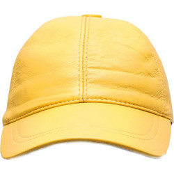 Leather 100 Ανδρικό Καπέλο Jockey Υφασμάτινο Κίτρινο HAT-8