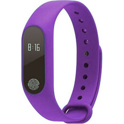 Smart Band Ρολόι Bluetooth M2 Smartwatch με Καταγραφή Βημάτων, Ύπνου & Καρδιακών Παλμών & Πίεσης Αίματος (Μώβ)