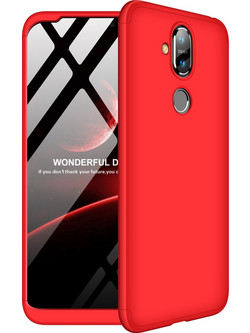 Θήκη Nokia 8.1 GKK Full body Protection 360 από σκληρό πλαστικό κόκκινο