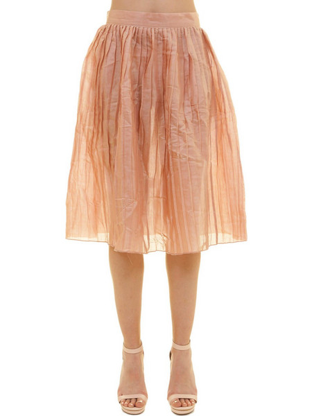 Glamorous Μίνι Φούστα Υφασμάτινη Ψηλόμεση Σομόν CK3599