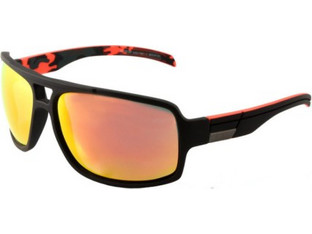 Force Beach Sport BF1813P Orange Αθλητικά Γυαλιά Ηλίου Oversized Κοκάλινα Μαύρα με Πορτοκαλί Polarized Φακό