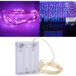 3m 150LM LED Silver Wire String Light, Pink Light, 3 x AA Batteries Powered SMD-0603 Festival Lamp / Decoration Light Strip (OEM)