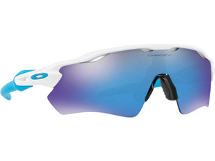 Oakley OO9208 57 Αθλητικά Γυαλιά Ηλίου Μάσκα Κοκάλινα Λευκά με Μπλε Καθρέπτη Φακό