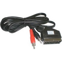 Cable Scart - 2 x CINCH conector OUT mono 1.5m