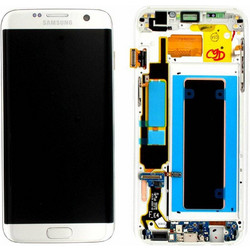 Οθόνη Samsung Galaxy S7 Edge SM-G935F GH97-18533D Original LCD & Touch FHD White Curved Αυθεντική οθόνη & Τζάμι Αφής Λευκή