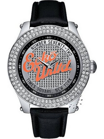 Marc Ecko The Madison Γυναικείο Ρολόι με Μαύρο Δερμάτινο Λουράκι E15078G2