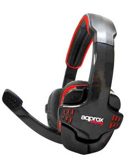 Approx APPGH9 Gaming Headset Over Ear Black Red
