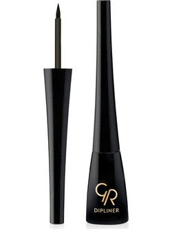 Golden Rose Dipliner Liquid Black Πινέλο Eyeliner
