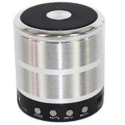 WS-887 Ηχείο Bluetooth 3W με Ραδιόφωνο Ασημί