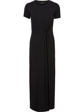 Vero Moda Midi Καλοκαιρινό Καθημερινό Φόρεμα Μαύρο 10226318