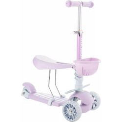 KikkaBoo 3 In 1 Bonbon Candy Παιδικό Πατίνι Τρίτροχο με Κάθισμα & Φωτάκια Λιλά